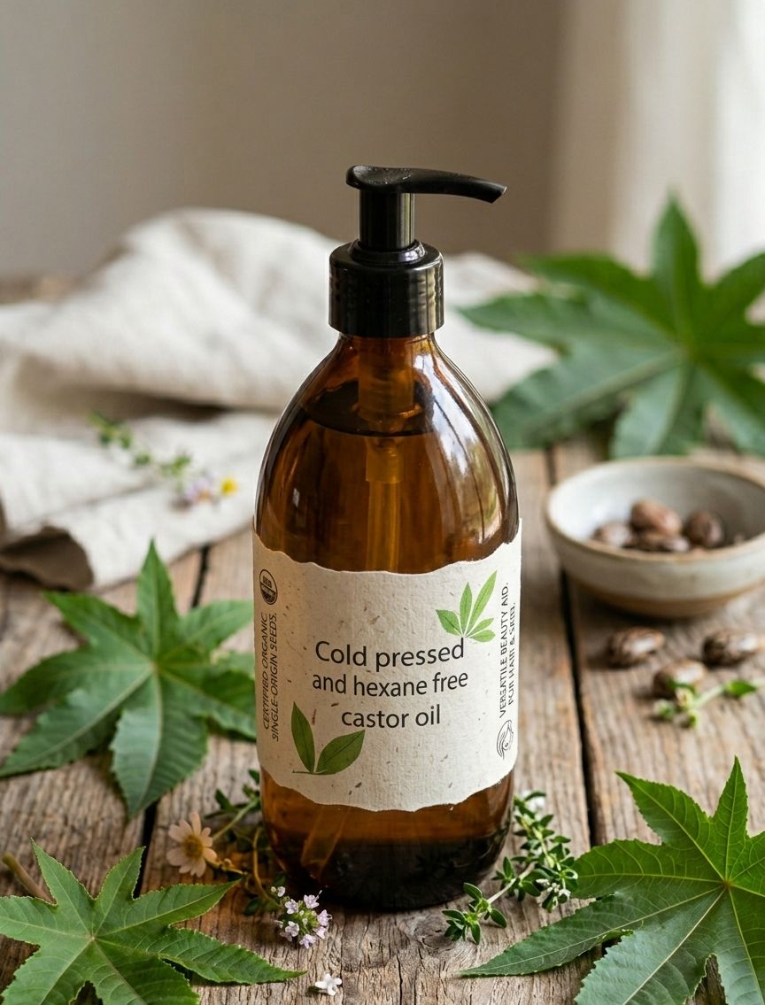 PURE HEXANE-FREE COLD-PRESSED CASTOR OIL